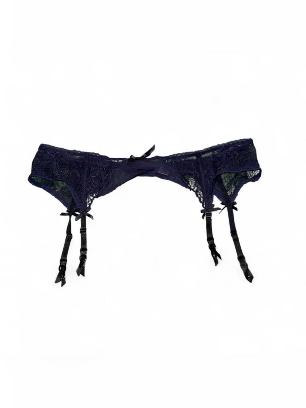 Victoria's Secret navy Lace Garter Belt with Adjustable Straps